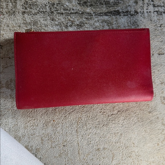 Yves Saint Laurent Bold Red Clutch - Picture 2 of 5